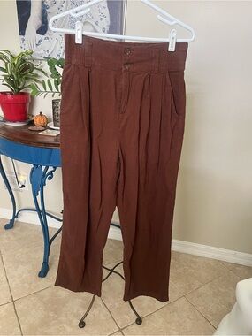 Urban Outfitters Cotton Pleated Paperbag Summer Pants - M